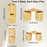 8Pcs 2 Style Brass Barrel Hinges, Invisible Hinges, for Door Window Cabinet, Golden, 18~22.5x8~10mm, Hole: 4~5x5~6.5mm, 4pcs/style