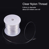 Nylon Wire, Clear, 0.6mm, about 20m/roll