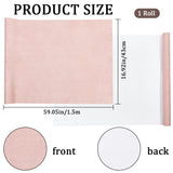 Faux Suede Book Covers, Notebook Wraps, Rectangle, Pearl Pink, 1500x430mm