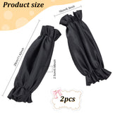 Polyester Detachable Puff Sleeves, for Wedding Bridal Dress Tulle Accessories, Black, 290x160x25mm