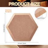 MDF Wood Boards, Ceramic Clay Drying Board, Ceramic Making Tools, Hexagon, Tan, 17x19.7x1.5cm