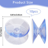 Plastic Double-Sided Suction Cups, Sucker for Glass Window, Smooth Tile Wall, Cornflower Blue, 20.5x10mm