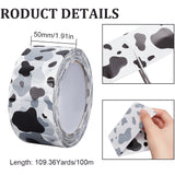 Adhesive BOPP Packing Tape, Printing Shipping Decorative Tape, for Sealing Boxes, Cow Pattern, 50mm, about 109.36 Yards(100m)/Roll
