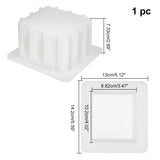 Soap Silicone Molds, Rectangle, White, 142x130x73.3mm, Inner Diameter: 102x88.2mm