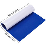 Polyester Felt Sticker, Self Adhesive Fabric, Rectangle, Midnight Blue, 40x0.1cm, 2m/roll