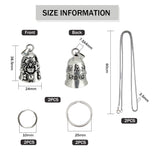 DIY Pendant Necklace Making Kit, Including Alloy 3D Dog Bell Pendant Necklace with Box Chains, Iron Split Key Rings, Antique Silver & Platinum, 4Pcs/bag
