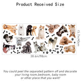 PVC Wall Stickers, for Wall Decoration, Dog Pattern, 400x980mm