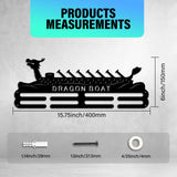 Fashion Iron Medal Hanger Holder Display Wall Rack, with Screws, Word Dragon Boat, Sports Themed Pattern, 150x400mm