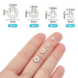 20Pcs 4 Styles 925 Sterling Silver Spacer Beads, Granulated Beads, for Jewelry Making Accessories, Silver, 4~7x1.5~2mm, Hole: 0.7~2.2mm