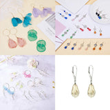 Brass Earrings Findings Kits, Earring Hooks & Leverback Earring Finding, for DIY Earrings, Platinum & Golden, 160pcs/box