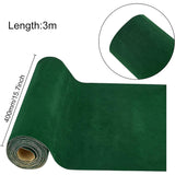 Adhesive Velvet Flocking Liner, for Jewelry Drawer Craft Fabric Peel Stick, Dark Green, 400x0.6mm