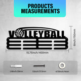 Sports Theme Iron Medal Hanger Holder Display Wall Rack, with Screws, Volleyball Pattern, 150x400mm