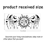 PVC Wall Stickers, for Home Living Room Bedroom Decoration, Black, Sun Pattern, 770x350mm