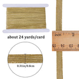 24 Yards Flat Nylon Elastic Cord/Band, with Rubber Inside, Webbing Garment Sewing Accessories, Dark Khaki, 8mm