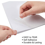 Waterproof A4 Transparent Self-Adhesive Printing Paper, for Inkjet Printing, White, 29.7x21.1x0.03cm