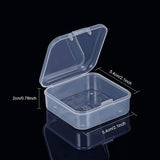 Plastic Bead Storage Containers, Square, Clear, 5.4x5.3x2cm, 18pcs/set