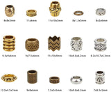 Tibetan Style Alloy Beads, Mixed Shapes, Antique Silver & Antique Bronze & Antique Golden, 74x73x25mm, 150pcs/box