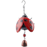 Iron Wind Chimes, with Glass Beads, Home Decorations, Ladybug, Multi-color, 290~320mm