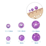 Spray Painted Crackle Glass Beads, Round, Mixed Color, 4mm, Hole: 1.1~1.3mm, 6mm, Hole: 1.3~1.6mm, 8mm, Hole: 1.3~1.6mm