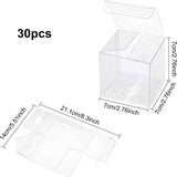 Plastic Clear Packaging Boxes, Cube, with Glitter Metallic Ribbon, Sparkle Ribbon, Mixed Color, 21.1x14cm, Cube: 7x7x7cm, Ribbon: 3/8 inch(9~10mm)