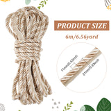 6M Polyester Twisted Lip Cord Trim, Twisted Trim Cord Rope Ribbon for Home Decoration, Upholstery, DIY Handmade Crafts, Dark Khaki, 21x11mm, about 6.56 Yards(6m)