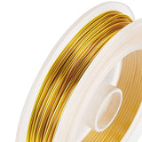Round Craft Copper Wire, Golden, 1mm, 18 Gauge