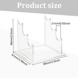 3-Tier Transparent Acrylic Pen Holder Display Stand, Makeup Brush Rack, Desk Pencil Wand Holder, Clear, 91x99x89mm