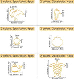 24Pcs 12 Style Alloy Open Back Bezel Pendants, for DIY UV Resin, Epoxy Resin, Pressed Flower Jewelry, Mixed Shapes, Golden & Silver, 2pcs/style