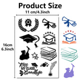 Custom PVC Plastic Clear Stamps, for DIY Scrapbooking, Photo Album Decorative, Cards Making, Stamp Sheets, Film Frame, Square Academic Cap, 160x110x3mm