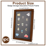 Wood with Paper Photo Frame, Badge Storage Decorative Picture Frame, Rectangle, Camel, 334x231x20.5mm, Inner Diameter: 191x298mm