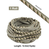 Polyester Twisted Lip Cord Trim, Twisted Trim Cord Rope Ribbon for Home Decoration, Upholstery, DIY Handmade Crafts, Mixed Color, 1/4 inch(6mm), about 12.5m/pc