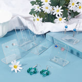 12Pcs 3 Style Acrylic Earring Stands Displays, L-shaped, Clear, 3~3.65x4.95~5x5.5~7cm, 4pcs/style
