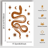 PET Hollow Out Drawing Painting Stencils, for DIY Scrapbook, Photo Album, Snake, 297x210mm