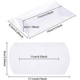 PVC Plastic Pillow Boxes, Gift Candy Packing Box, Clear, 14x9x3cm