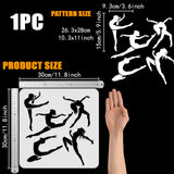 PET Hollow Out Drawing Painting Stencils, for DIY Scrapbook, Photo Album, Dance, 30x30cm