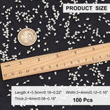 1Bag Tin Beads, Tin Granules, Platinum, 0.4~0.55x0.3~0.4x0.2~0.4cm, 100pcs/bag, 1bag