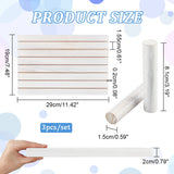 7-Slot Wooden Place Card Display Stands, for Postcards, Earring Display Cards Holder, Dyed & Heated, Rectangle, White, 29x19x2cm, about 3pcs/set