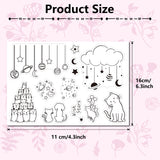 Custom PVC Plastic Clear Stamps, for DIY Scrapbooking, Photo Album Decorative, Cards Making, Stamp Sheets, Film Frame, Cat Shape, 160x110x3mm