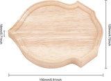 Special-shaped Rubber Wooden Base Display, Furniture Accessories, Wheat, 15x12x1.8cm, Inner Diameter: 10.3x13cm