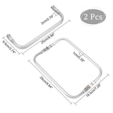 2Pcs Aluminum Bag Handle, Bag Replacement Accessories, Silver Color Plated, 9.5x25x2cm