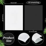 PVC Laminating Pouch Film Photo Protecting Sheets, Rectangle, Clear, 154x100x0.1mm, 100 sheets/bag