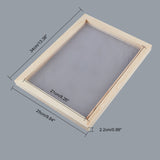 Wooden Paper Making, Papermaking Mould Frame, Screen Tools, for DIY Paper Craft, BurlyWood, 34x25x2.2cm