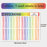 PVC Plastic Waterproof Card Stickers, Self-adhesion Card Skin for Bank Card Decor, Rectangle, Rainbow, 186.3x137.3mm