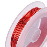 Round Copper Wire for Jewelry Making, Crimson, 20 Gauge, 0.8mm, about 10m/roll