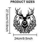 1Pc PET Hollow Out Drawing Painting Stencils, with 1Pc Art Paint Brushes, for DIY Scrapbook, Photo Album, Deer, 300x300mm