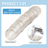 Steel Memory Wire,Bracelets Making, Silver, 22 Gauge, 0.6mm, about 480~520 circles/pc, 240~260g/pc