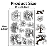 Custom PVC Plastic Clear Stamps, for DIY Scrapbooking, Photo Album Decorative, Cards Making, Stamp Sheets, Film Frame, Tree, 160x110x3mm