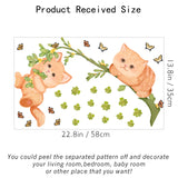 PVC Wall Stickers, for Wall Decoration, Cat Pattern, 350x580mm