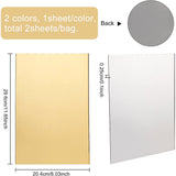 2Sheets 2 Colors ectangle Acrylic Sheet, for DIY Craft Projects, Signs, Mixed Color, 296x210x2.5mm, 1sheet/color