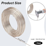 Aluminum Wire, for Jewelry Making, Champagne Gold, 12 Gauge, 2.0mm, about 180.44 Feet(55m)/500g